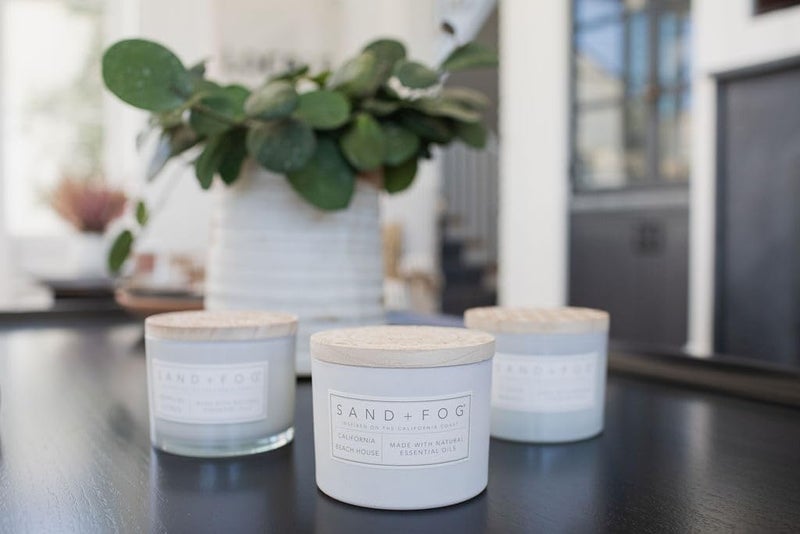 Sand + Fog Scented Candle - California Beach House â€“ Additional Scents and Sizes â€“ 100% Cotton Lead-Free Wick - Luxury Air Freshening Jar Candles - Perfect Home Decor â€“ 12oz - Image 4