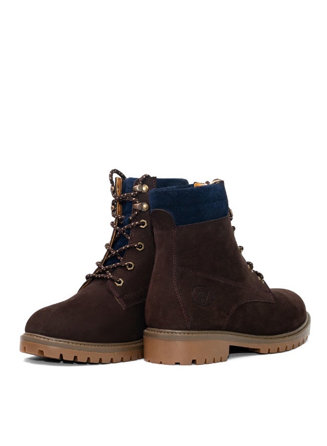 Levent Genuine Leather Working Style Half Boot - Brown - Image 1