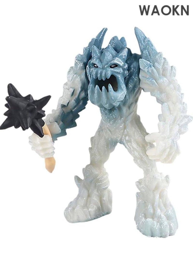 WAOKN Simulated Prehistoric Iceman Model Realistic Prehistoric Iceman Figurines Plastic Prehistoric Iceman Wildlife World Safari Animals Figures for Collection Science Educational Toy  - Image 1