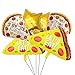 DYT 6PCS Pizza Foil Balloons Pizza Mylar Foil Balloon for Pizzaria Themed Birthday Decorations Supplies - Image 3