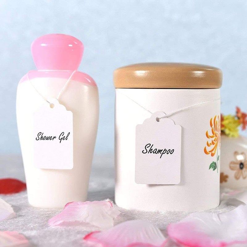 Diy Crafts 10428 India 121 White Tags With String Marking Strung Tags Writable Tags Display Label, Multicolor, 500 Piece - Image 2