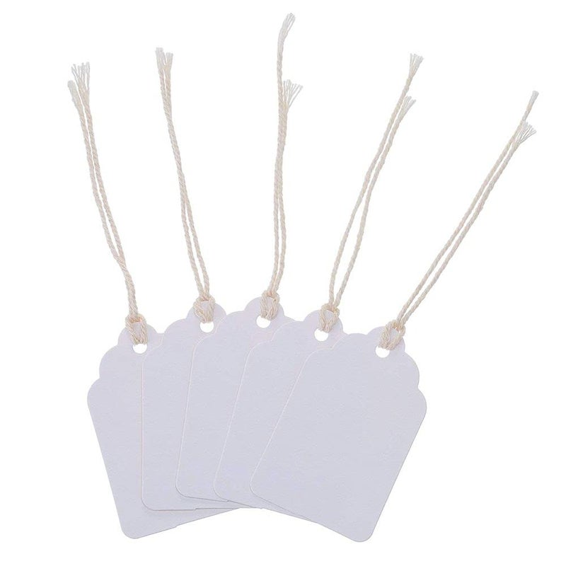 Diy Crafts 10428 India 121 White Tags With String Marking Strung Tags Writable Tags Display Label, Multicolor, 500 Piece - Image 4