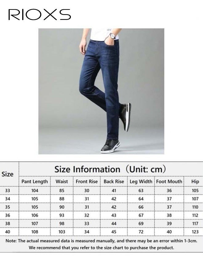 Men's Jeans, Straight Fit Tapered Leg Pants,Casual Skinny Jean For Men,Classic Men Pants With Utility Pocket,Stretch Slim Fit Jeans,Light Wash Vintage Skinny Denim Trousers For Work Or Daily Wear