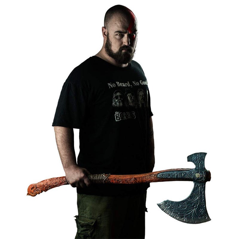 damdos Halloween Cosplay Props for God Axe PU Foam Vioking Axes Cosplay Weapon Birthday Gifts (Axe - Image 2