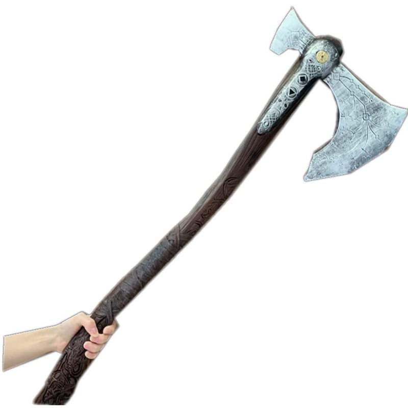 damdos Halloween Cosplay Props for God Axe PU Foam Vioking Axes Cosplay Weapon Birthday Gifts (Axe - Image 4