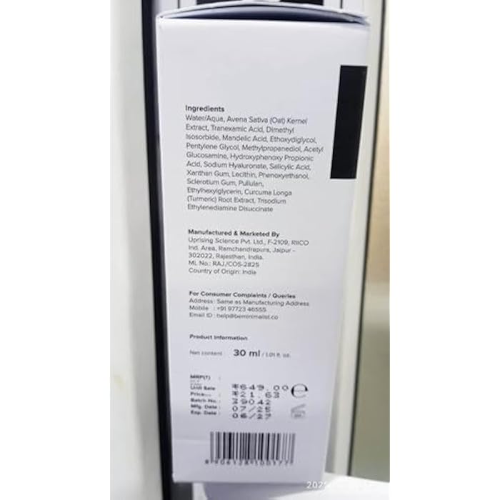 Minimalist 3% Tranexamic Acid Face Serum for Acne Scars, Melasma, Discoloration & Dark Spots Correcting | Helps with PIE & PIH | For Women & Men | 1 Fl Oz / 30 ml - Image 5