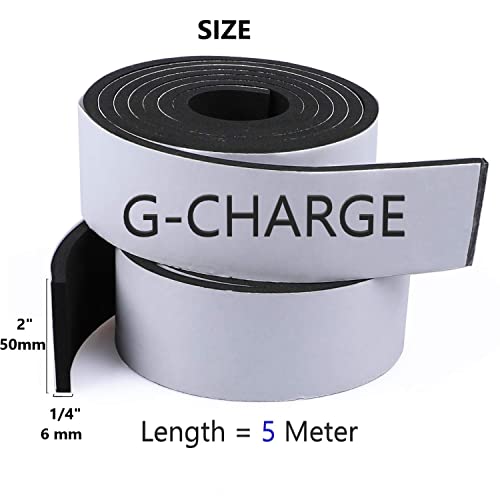 G-CHARGE Single Side High Density Self Adhesive Foam Seal Tape, Weather Stripping Doors and Window Insulation Soundproofing, (50mm x 6mm x 5 Meter) - Image 3