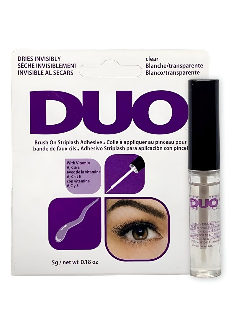 دو غراء رموش مقاوم للماء فرشة شفاف