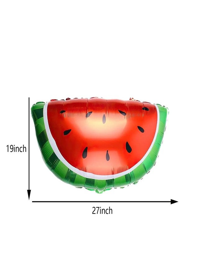 DYT 7pcs Watermelon Foil Balloons - Watermelon Birthday Number 1 Mylar Foil Balloon Fruit for 1st Birthday Decorations - Image 3