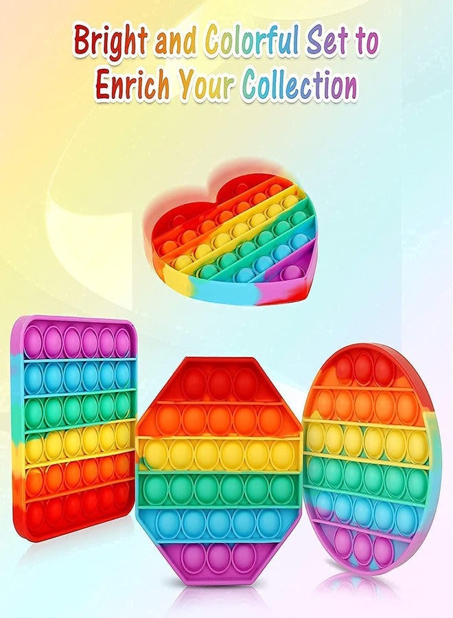 Peeplvalue POP It Fidget Toys for Kids,Push Pop Bubble Fidget,Unbreakable,Washable,Food Grade,Anti Stress Relief Sensory Autism Toys for Girls Boys Kids and Adults (Combo of 5) - Image 2