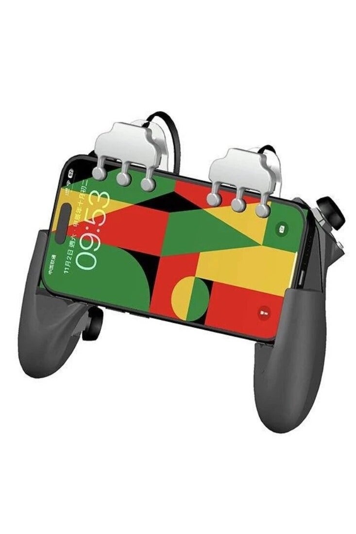 6-Button, 8-Finger Mobile Game Controller with Cooling Fan for Cooling and Heat Dissipation During Gaming, with a Physical Button Press Handle, Continuous Click, Continuous Macro Shooting - Image 4