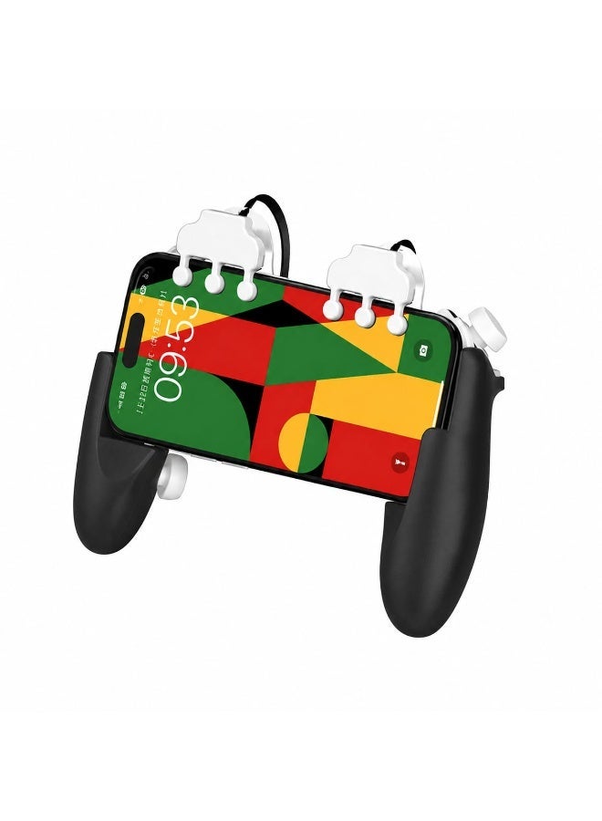 6-Button, 8-Finger Mobile Game Controller with Cooling Fan for Cooling and Heat Dissipation During Gaming, with a Physical Button Press Handle, Continuous Click, Continuous Macro Shooting - Image 1