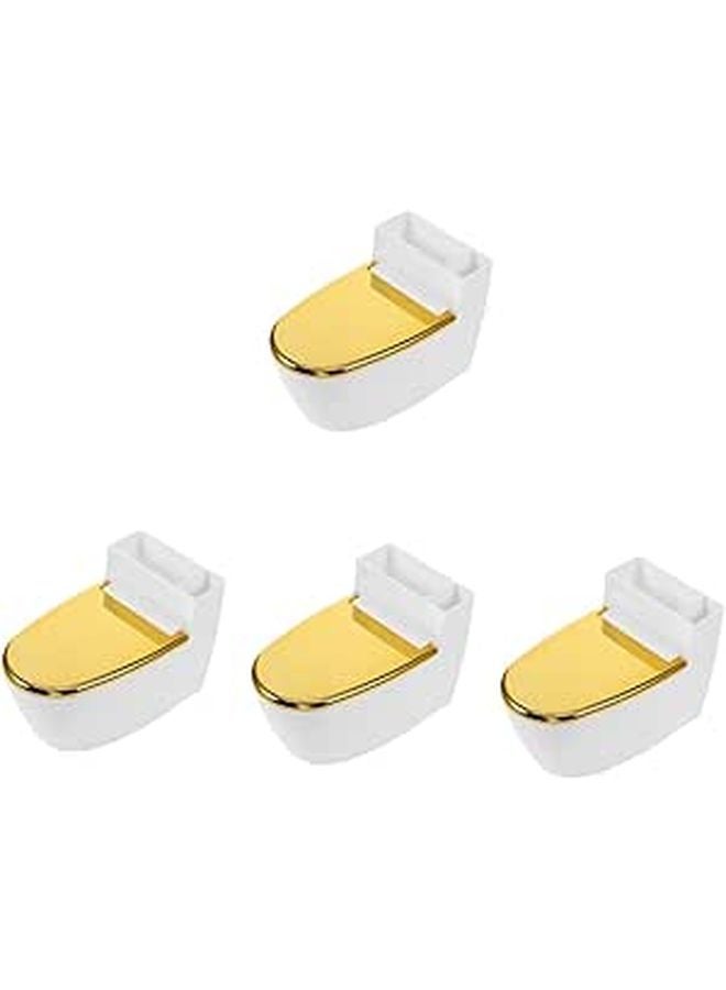 Wall Mounted Toilet Shaped Ashtray 4 Pack Space Saving Bathroom Decor Holder - Image 1