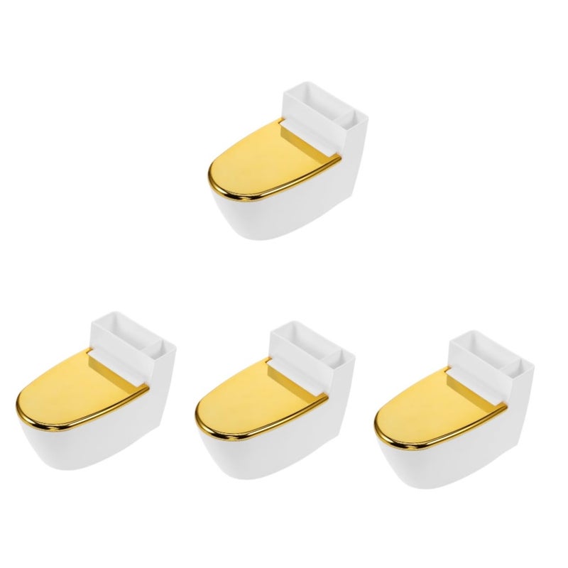 Wall Mounted Toilet Shaped Ashtray 4 Pack Space Saving Bathroom Decor Holder - Image 2