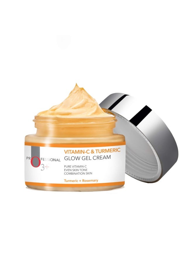 O3+ Vitamin C & Turmeric Glow Gel Cream for Women & Men Turmeric + Rosemary (50gm) - Image 2