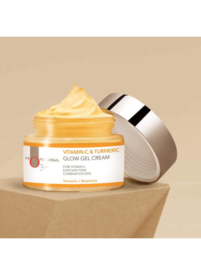 O3+ Vitamin C & Turmeric Glow Gel Cream for Women & Men Turmeric + Rosemary (50gm) - Image 3