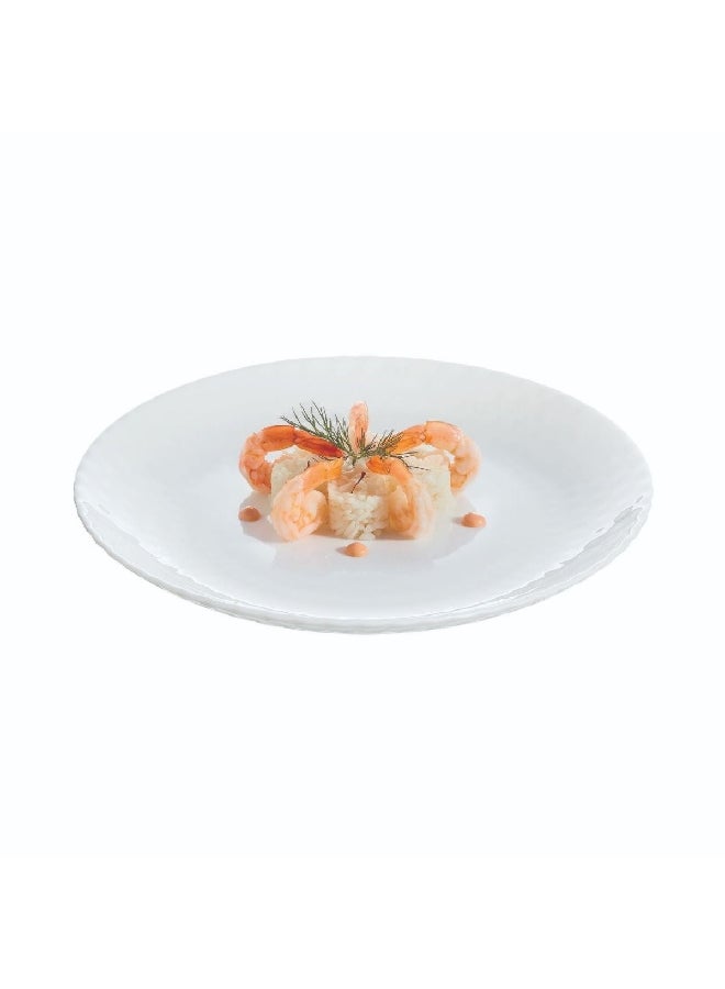 Luminarc Pampille Dishwasher and Microwave Safe Tempered Glass Dessert Plate White 19 cm Q4658  - Image 2