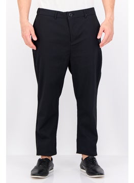 Threadbare Men Regular Fit Plain Chino Pants, Black  - Image 1