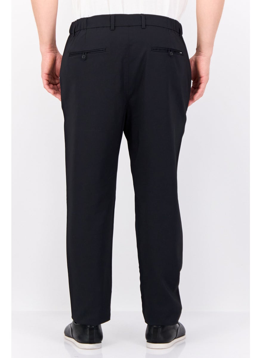 Threadbare Men Regular Fit Plain Chino Pants, Black  - Image 3