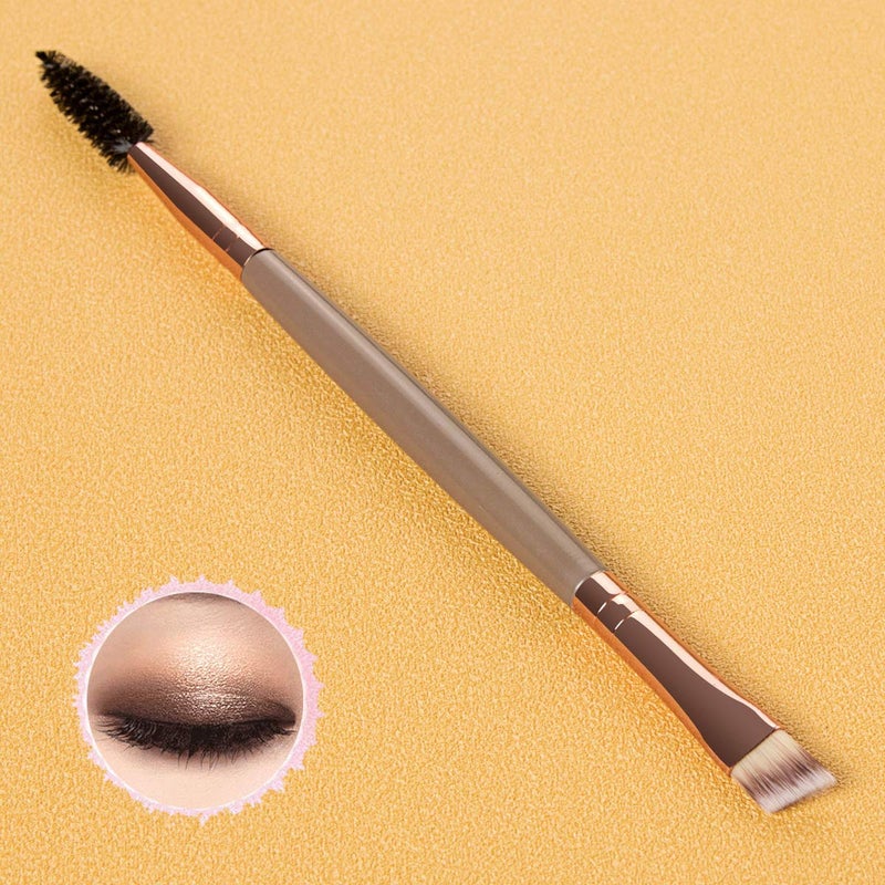 KingMas Eyebrow Brush Spoolie Dual Angled Eye Brow Brush Eyelash Comb Eyebrow Tool for Lining and Shaping Brows or Lashes (Dark Brown) - Image 3