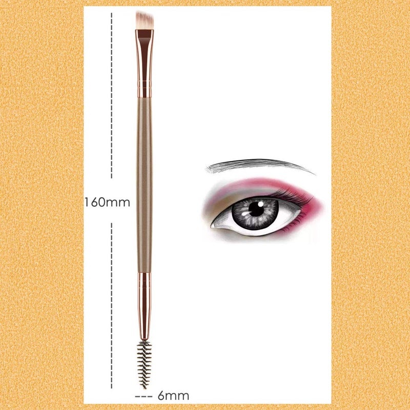 KingMas Eyebrow Brush Spoolie Dual Angled Eye Brow Brush Eyelash Comb Eyebrow Tool for Lining and Shaping Brows or Lashes (Dark Brown) - Image 5