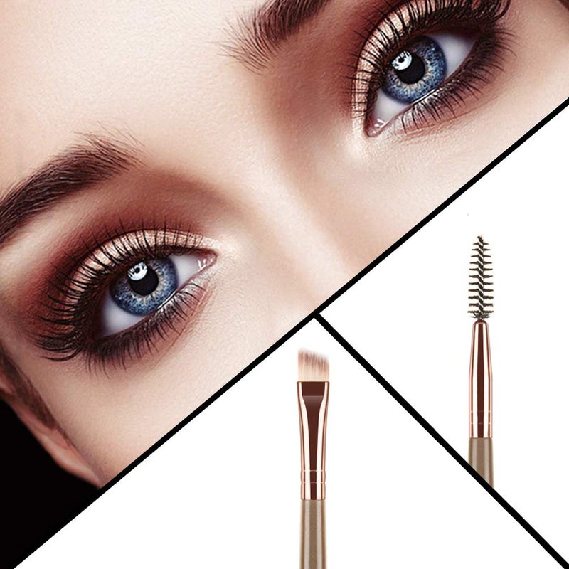 KingMas Eyebrow Brush Spoolie Dual Angled Eye Brow Brush Eyelash Comb Eyebrow Tool for Lining and Shaping Brows or Lashes (Dark Brown) - Image 2