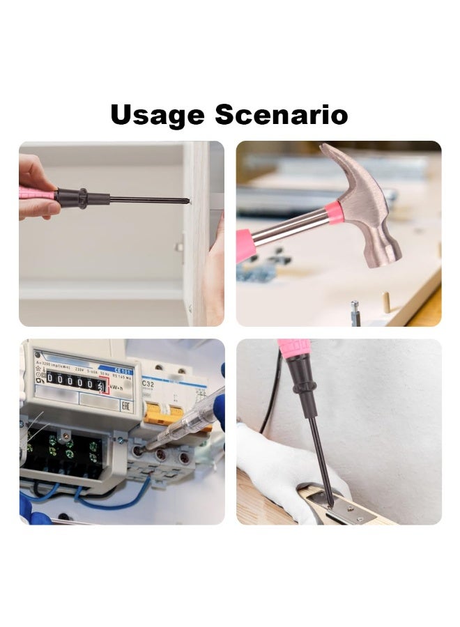 general 13 Piece Pink Tool Set, Mini Tool Box for Women. Home Tool Kit with Plastic Storage Toolbox for All Purpose Office, Garage, Apartment and College Dorm - Image 4