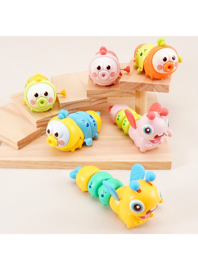 Same Chain Bee Telescopic Caterpillar Children's Coil Toys Parent-child Interactive Toys Kindergarten Gifts-Color:Hairpin Caterpillar Yellow + Dark Green  - Image 4