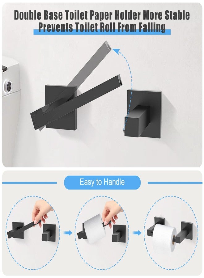 TURS 10-Piece Bathroom Hardware Accessories Set Matte Black Towel Bar Holder Set SUS304 Stainless Steel Towel Racks for Bathroom Wall Mounted, 23.6-Inch - Image 3