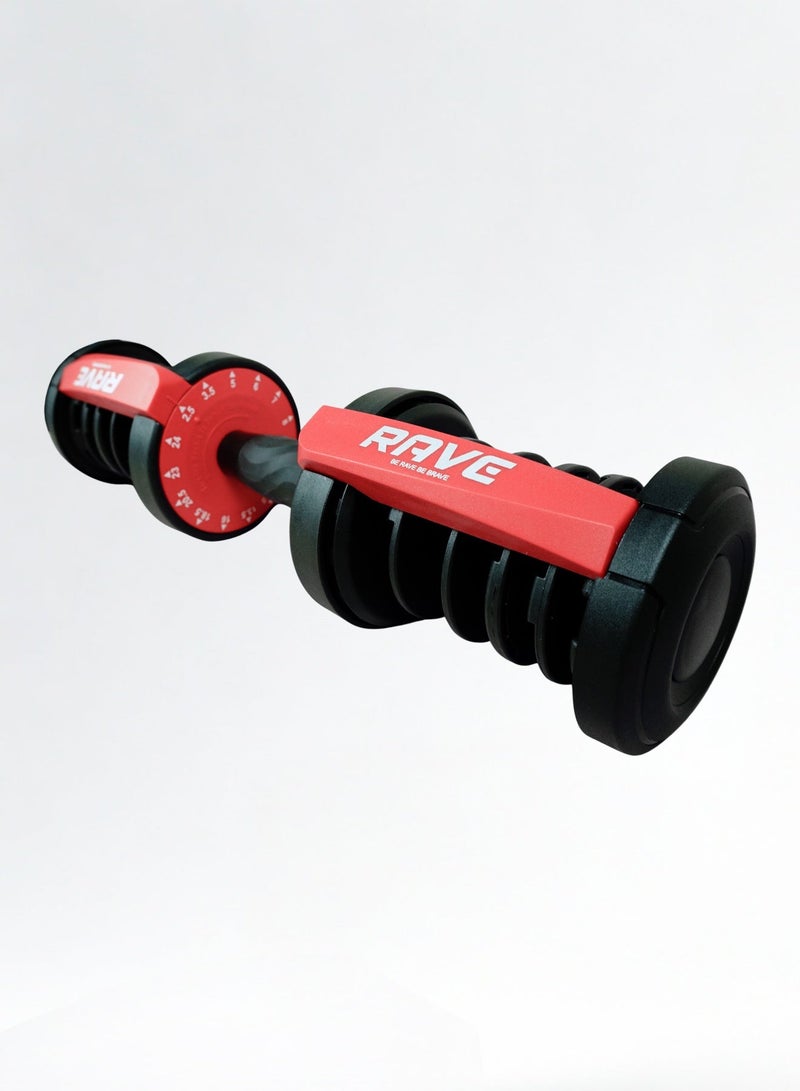 RAVE 24KG Adjustable Dumbbells Weight Gym Set for Home Office Fitness 15 IN 1 Dumbbell - Image 5