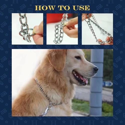 Hamilton Metal Slip Link Choke Chain Dog Collar, Fine 2.0mm x 12" - Image 5