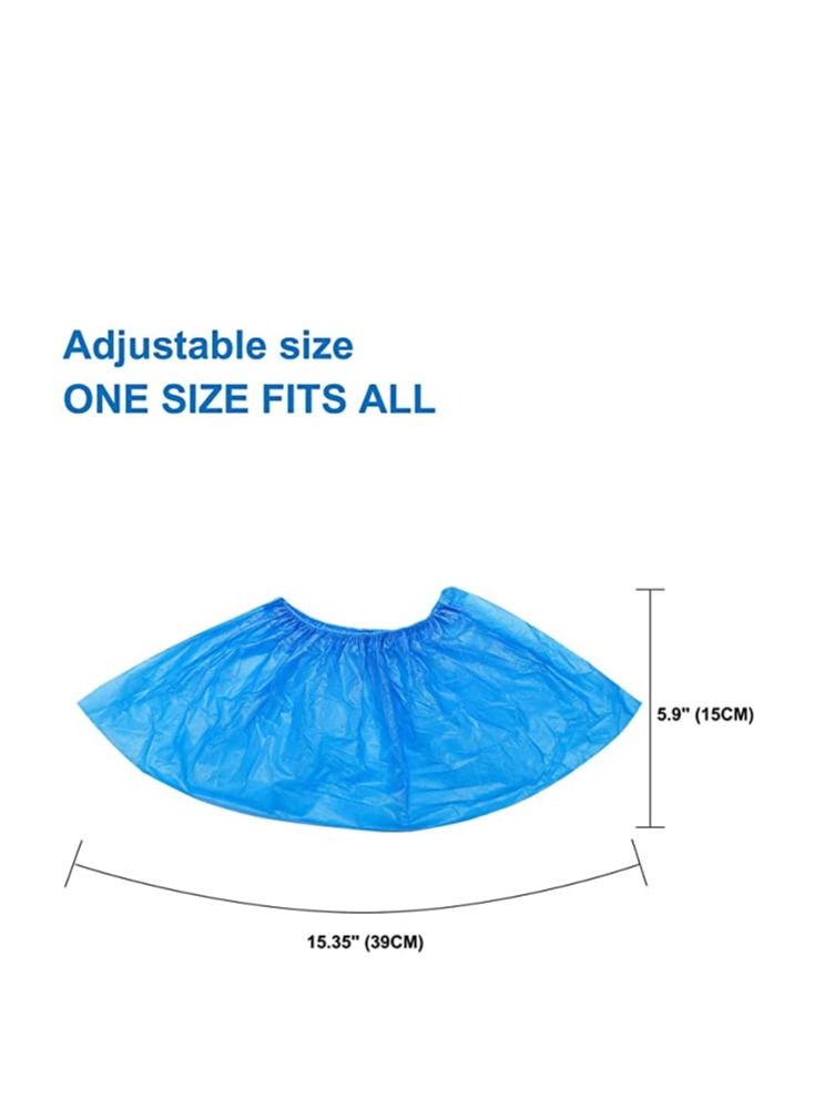 NIBEMINENT Foot Covers for Shoes, Blue Disposable Shoes Covers, Boot Cover Waterproof, Dust-proof, Non-slip, One Size Fit, Protect Your Carpets and Floors. Cleaning Accessories 100pcs  - Image 2