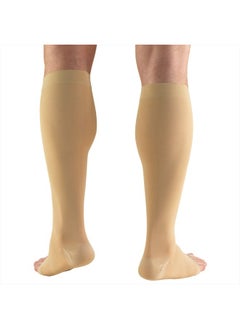 Truform 20-30 mmHg Compression Stockings for Men and Women, Knee High Length, Open Toe, Beige, Medium (1 Pair)  - Image 3