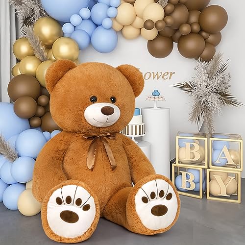 MaoGoLan Giant Teddy Bear 50in Large Stuffed Animal Jumbo Big Bear Plush, Soft Teddy Plush Toy for Kids Teens Girls Birthday Gift Cute Decorations for Baby Shower Themed Party - Image 4