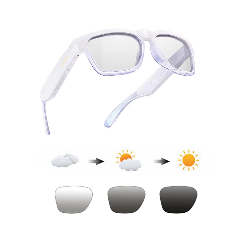 OhO sunshine OhO Smart Glasses,Polarized Sunglasses with Bluetooth Speaker,Athletic/Outdoor UV Protection and Voice Control,Unisex(Transitional Lens) - Image 1