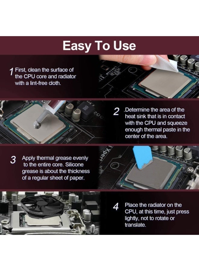 شابية عبوتان من HY510 (100 جرام) > 1.9 واط/متر.كلفن - معجون حراري لوحدة المعالجة المركزية، معجون تبريد موصل، معجون حراري لوحدة المعالجة المركزية، وحدة معالجة الرسومات، PS4، الكمبيوتر الشخصي - Image 5