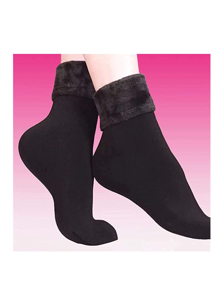 DeloPik Fluffy socks for Winter Warm Socks for Women Soft Wool thermal Socks Ladies Velvet Boots Floor Snow indoor socks (12 pair) - Image 2