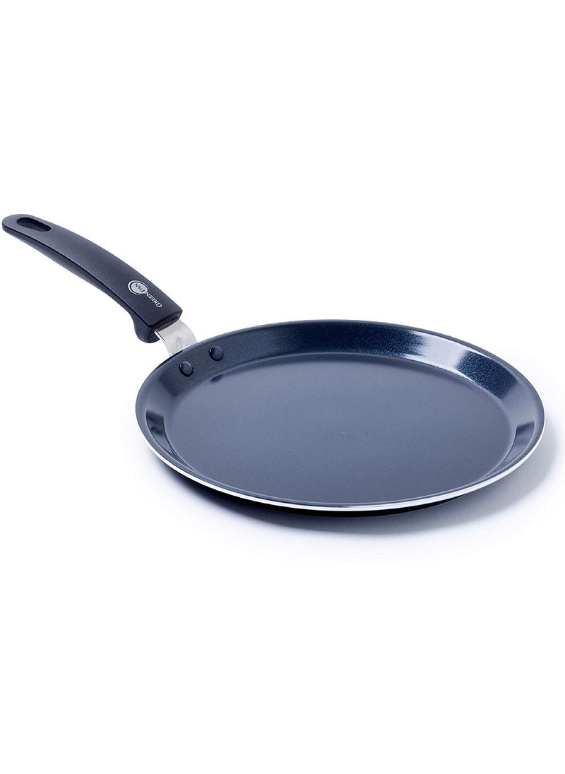 Greenpan GreenPan Essential Ceramic Non-Stick Open Dosa Pan (Grey, 28 cm)  - Image 1