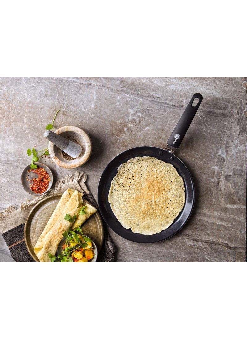 Greenpan GreenPan Essential Ceramic Non-Stick Open Dosa Pan (Grey, 28 cm)  - Image 3