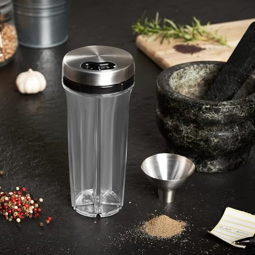 COLE & MASON Stainless Steel Salt and Pepper Funnel - Versatile Small Funnel for Filling Spice Jars and Other Kitchen Essentials - Convenient Funnels for Kitchen Use Filling Bottles - Metal Funnel - Image 5
