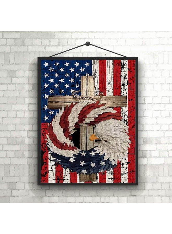 KTHOFCY 5D DIY Diamond Painting Kits for Adults Kids, Independence Day Full Drill Embroidery Cross Stitch Crystal Rhinestone Paintings Pictures Arts Wall Decor Painting Dots Kits 15.7X11.8 in - Image 2