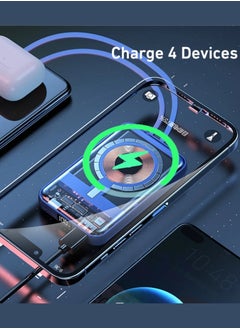 xinzhen C2 10000mAh Wireless Power Bank with 22.5W Fast Charging, LED Display, Type C/USB Blue  - Image 3