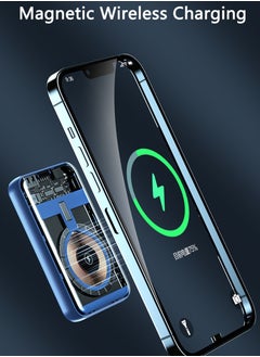 xinzhen C2 10000mAh Wireless Power Bank with 22.5W Fast Charging, LED Display, Type C/USB Blue  - Image 4