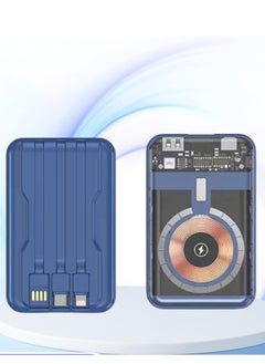 xinzhen C2 10000mAh Wireless Power Bank with 22.5W Fast Charging, LED Display, Type C/USB Blue  - Image 1