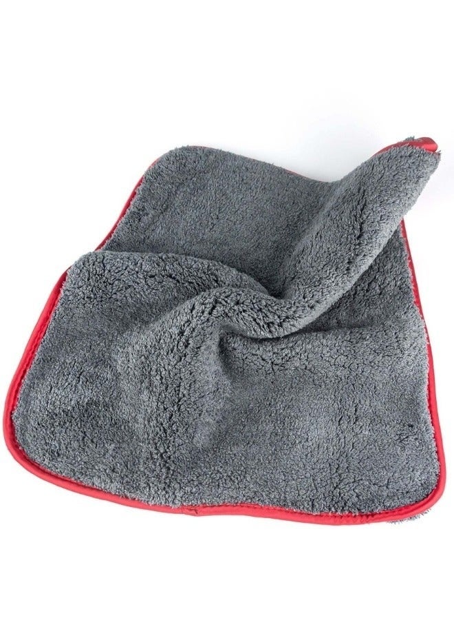 Happy Home 2 Pack Professional Premium Microfiber Car Drying Towel, Super Absorbent with Twisted Loop Technology, Streak and Scratch Free Drying for Cars 40 x 40cm (Grey) - Image 2