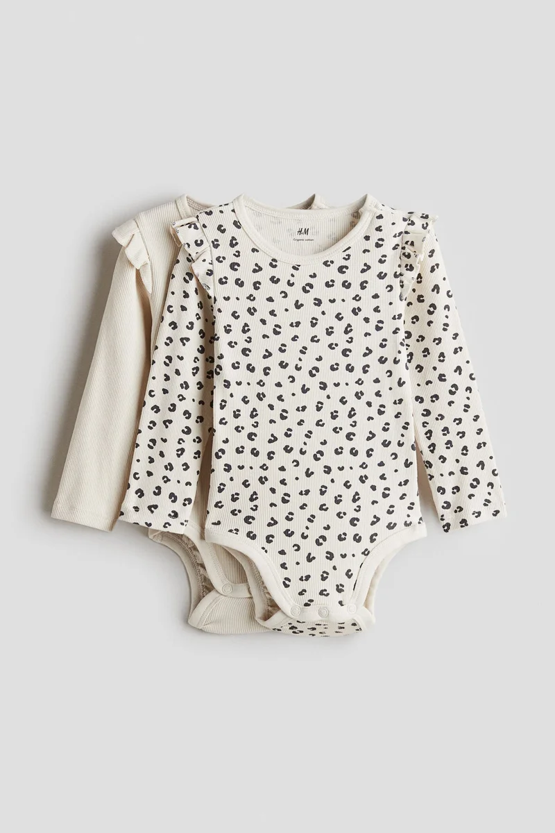 H&M 2-pack long-sleeved bodysuits