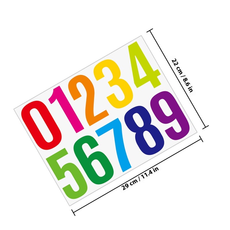12 Sheets Number Sticker Adhesive Numbers Decals Number Sticker Large Number for Trash Can Mailbox - Image 2