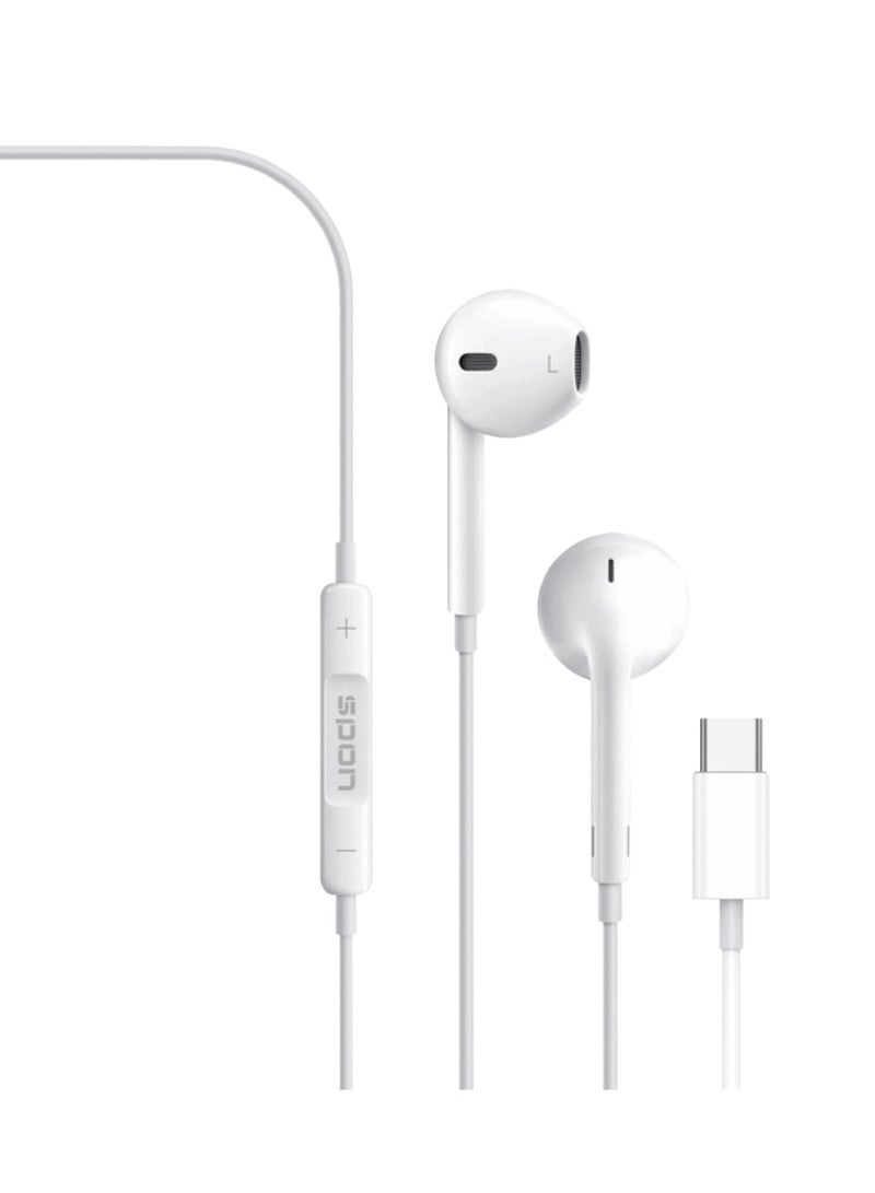 سبون سماعة راس داخل الاذن من النوع سي صوت عالي الجودة متوافقة جميع الهواتف - Image 2