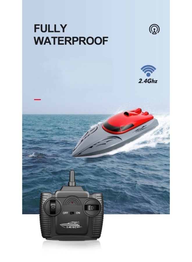 ريوكل قارب التحكم عن بعد قارب كهربائي عالي السرعة RC قارب مائي 18 كم/ساعة 2.4 جيجا هرتز قوارب سباق لعبة حمام سباحة للأطفال جهاز تحكم عن بعد لحمامات السباحة والبحيرات - Image 4