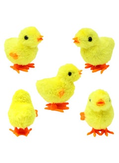 HONBAY 6Pcs Fluffy Chicks Wind Up Chick Toys Wind-Up Jumping Cute Chicken Plush Chicks Toys Easter Party Favors Artificial Animal Chicken Decoration Props Christmas Socking Stuffers  - Image 2